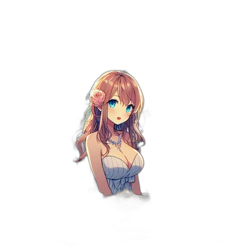 dress, creature, face, animal, anime, pixel art, cartoon, fantasy art transparent PNG cut-out