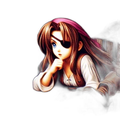 face, staff, creature, pixel art, anime, photorealistic, fantasy art, monochrome transparent PNG cut-out