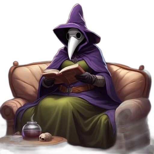 mask, concept art, fantasy art, pixel art, person, wearing, purple, robe transparent PNG cut-out