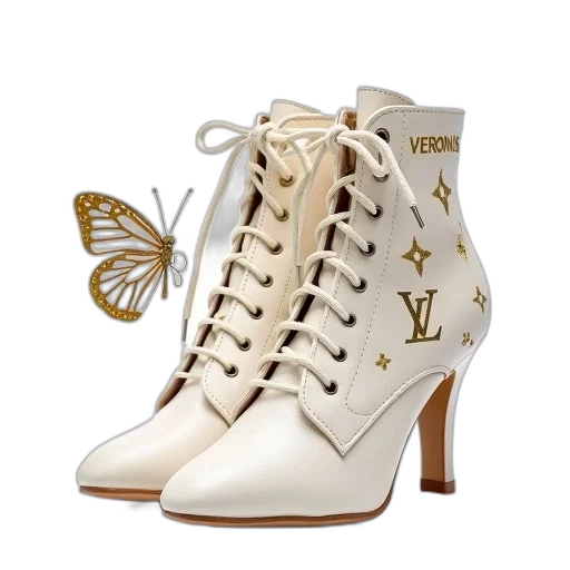 shoes, pair, high-heeled, detailed, lace-up, design, embellishments, featuring transparent PNG cut-out