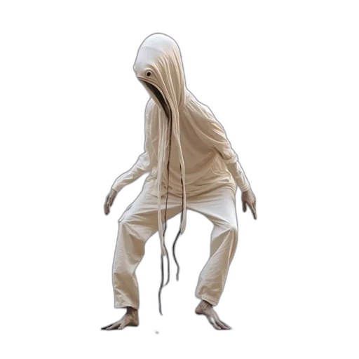 creature, mask, jacket, dress, concept art, 3d render, fantasy art, photorealistic transparent PNG cut-out