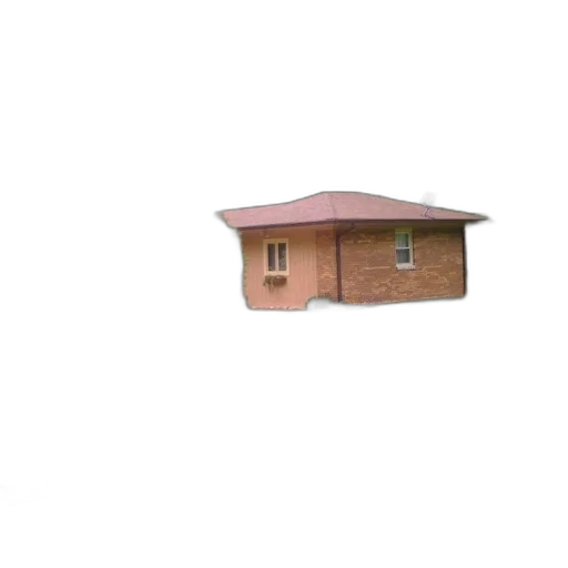 building, umbrella, furniture, staff, 3d render, photorealistic, concept art, house transparent PNG cut-out
