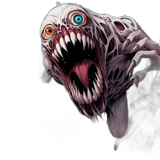 creature, mask, face, concept art, comic book art, fantasy art, photorealistic, massive transparent PNG cut-out