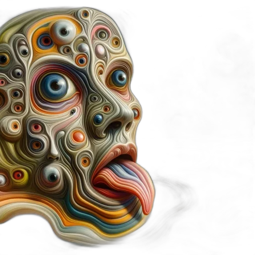 mask, face, photorealistic, concept art, 3d render, fantasy art, abstract, surreal transparent PNG cut-out