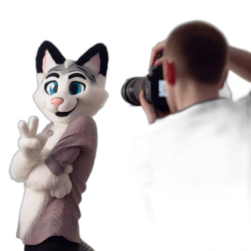 staff, animal, creature, jacket, 3d render, concept art, cartoon, photorealistic transparent PNG cut-out