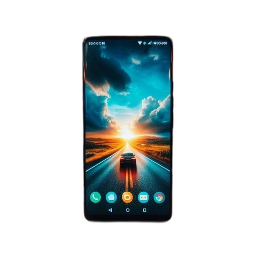 weapon, smartphone, displays, scenic, wallpaper, road, setting, rising transparent PNG cut-out