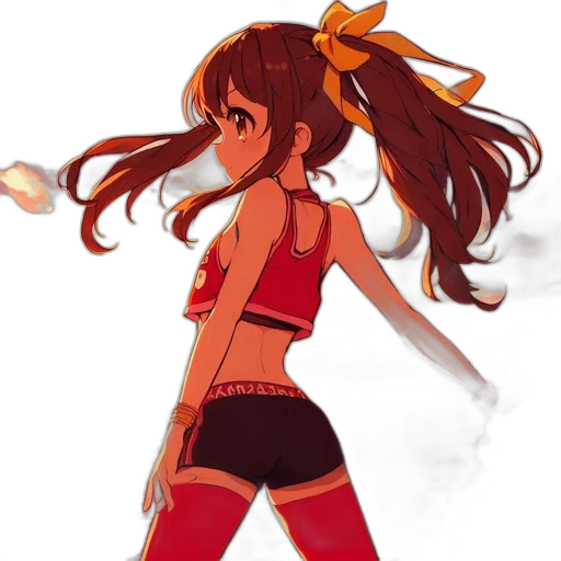 staff, weapon, anime, concept art, pixel art, fantasy art, fire, red transparent PNG cut-out