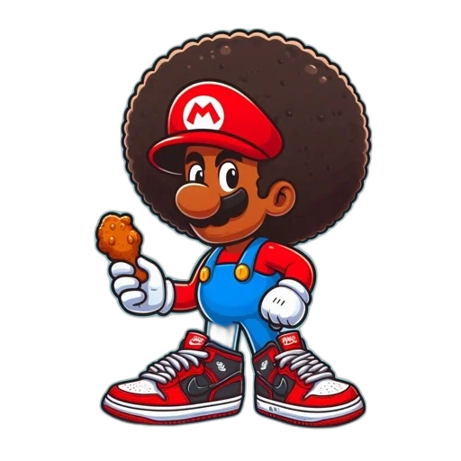 hat, hair, shoes, weapon, pixel art, concept art, cartoon, 3d render transparent PNG cut-out