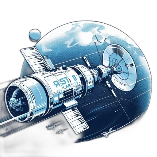 robot, weapon, concept art, 3d render, fantasy art, comic book art, outer space, blue transparent PNG cut-out