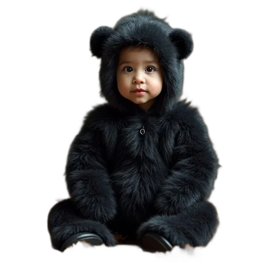 creature, animal, jacket, small, child, wearing, gorilla, costume transparent PNG cut-out
