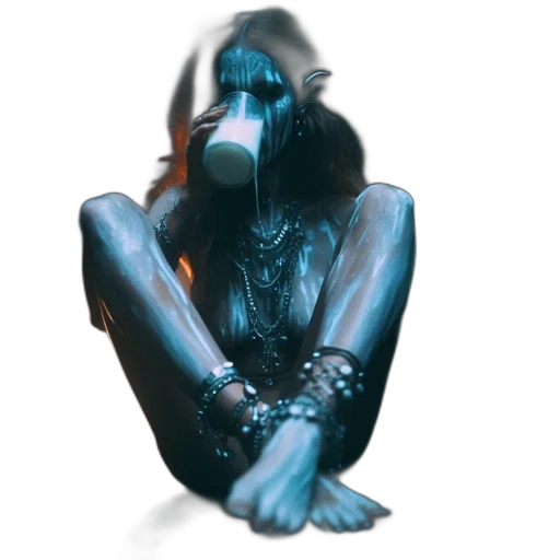 mask, robot, creature, jewelry, cyberpunk, concept art, 3d render, photorealistic transparent PNG cut-out