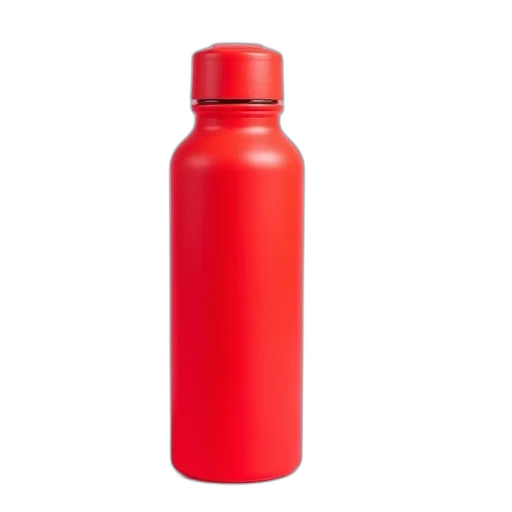 bottle, dress, weapon, 3d render, photorealistic, red, 750ml, water transparent PNG cut-out