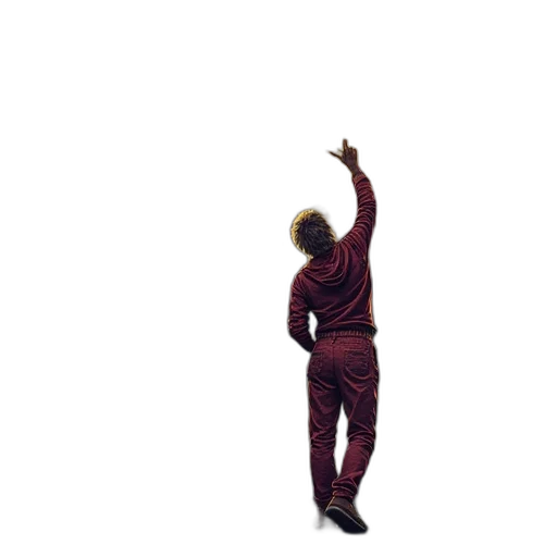 staff, jacket, 3d render, pixel art transparent PNG cut-out