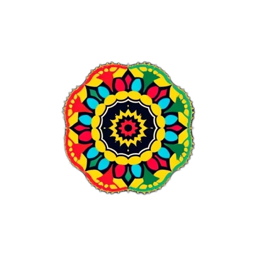 jewelry, umbrella, flower, staff, pixel art, 3d render, colorful, neon transparent PNG cut-out