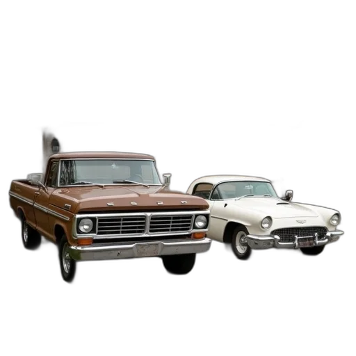 car, 3d render, photorealistic, concept art, brown, pickup, truck, parked transparent PNG cut-out