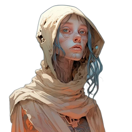 face, mask, creature, staff, concept art, fantasy art, comic book art, pixel art transparent PNG cut-out