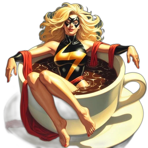 comic book art, concept art, pixel art, cartoon, confident, woman, bright, yellow transparent PNG cut-out