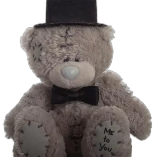 staff, hat, teddy, bear, wearing, black, top, bow transparent PNG cut-out