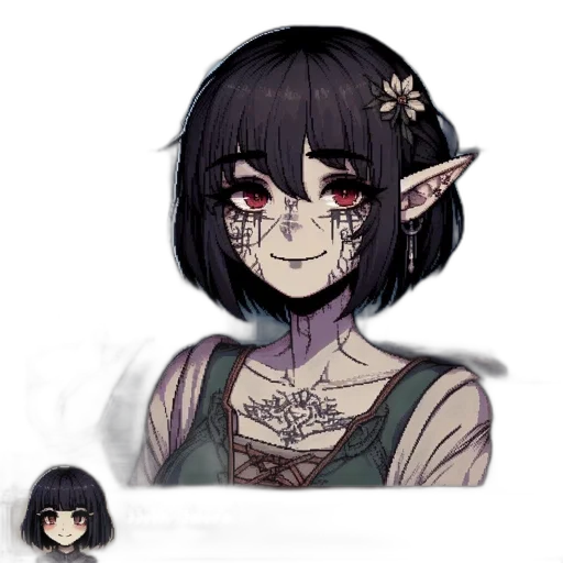mask, creature, face, staff, fantasy art, concept art, pixel art, anime transparent PNG cut-out