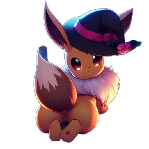 hat, staff, creature, animal, concept art, fantasy art, pixel art, 3d render transparent PNG cut-out