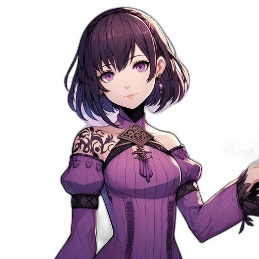 dress, staff, flower, weapon, pixel art, anime, fantasy art, concept art transparent PNG cut-out