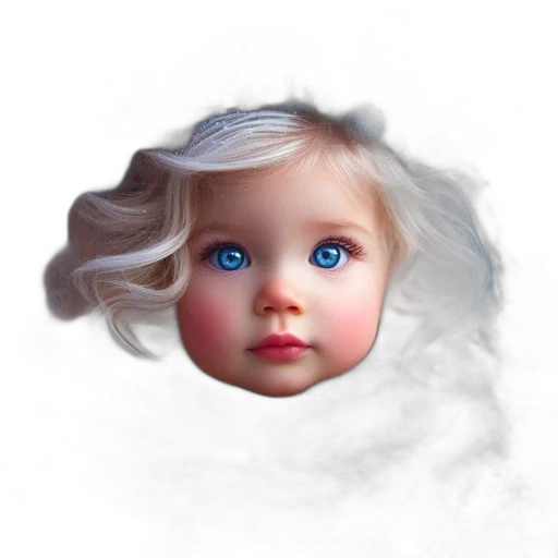 face, mask, hair, creature, photorealistic, 3d render, concept art, fantasy art transparent PNG cut-out