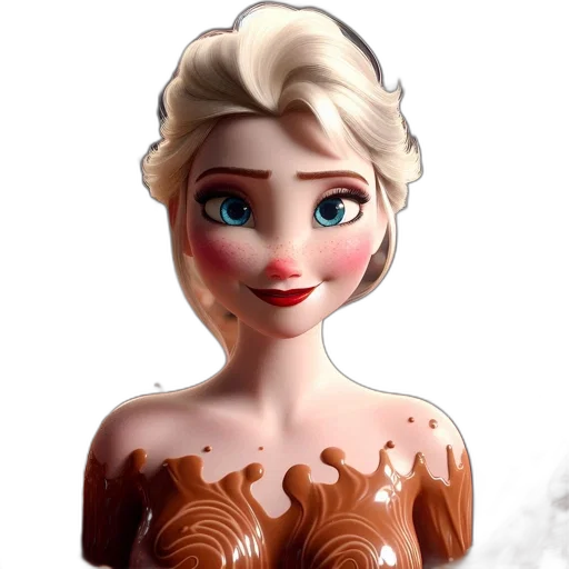 dress, 3d render, photorealistic, concept art, cartoon, snow, animated, female transparent PNG cut-out