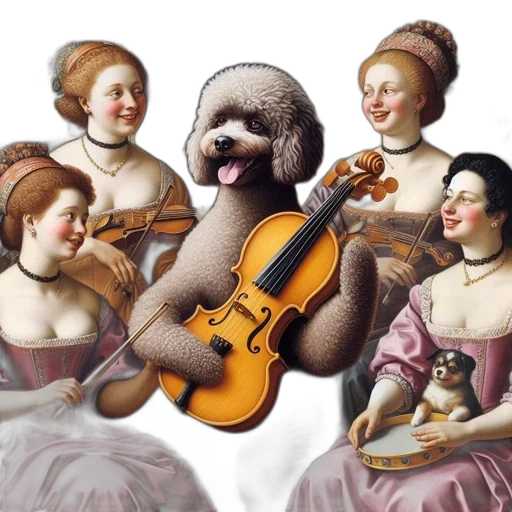 animal, photorealistic, concept art, oil painting, fantasy art, group, people, renaissance-inspired transparent PNG cut-out