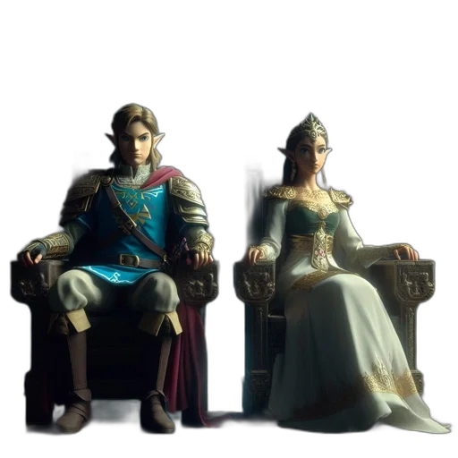 crown, furniture, sword, dress, concept art, 3d render, fantasy art, pixel art transparent PNG cut-out