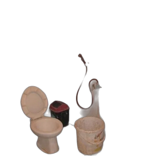 jewelry, furniture, food, 3d render, earth tones, small, bathroom, toilet transparent PNG cut-out