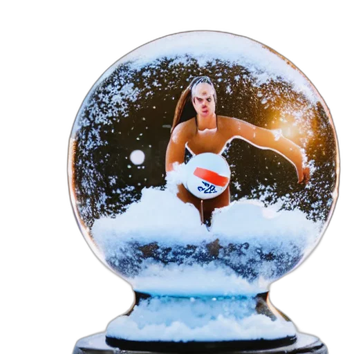 snow, globe, trapped, female transparent PNG cut-out