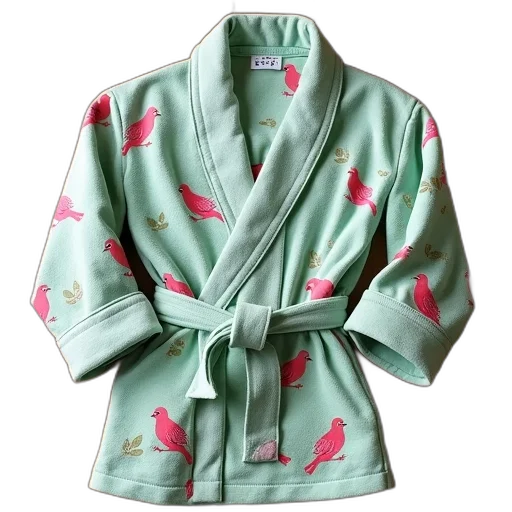 jacket, dress, vaporwave, green, pastel, pink, patterned, robe transparent PNG cut-out
