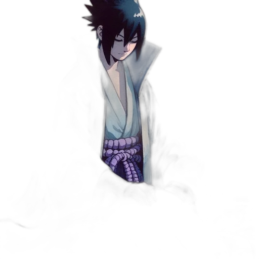 creature, mask, dress, watercolor, anime, fantasy art, concept art, dark transparent PNG cut-out