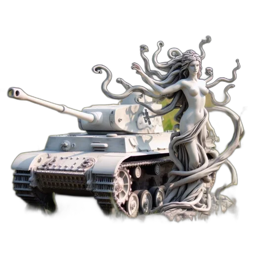 robot, weapon, concept art, fantasy art, 3d render, cyberpunk, white, miniature transparent PNG cut-out