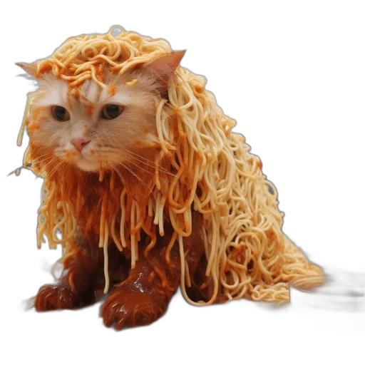 animal, hair, food, creature, 3d render, photorealistic, concept art, cyberpunk transparent PNG cut-out