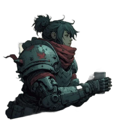 weapon, sword, robot, dragon, concept art, pixel art, fantasy art, cyberpunk transparent PNG cut-out