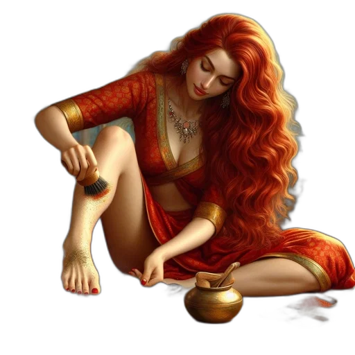 jewelry, dress, fantasy art, concept art, photorealistic, pixel art, fire, red transparent PNG cut-out