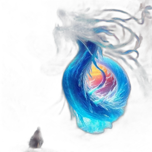 dragon, hair, creature, crown, fantasy art, watercolor, concept art, photorealistic transparent PNG cut-out