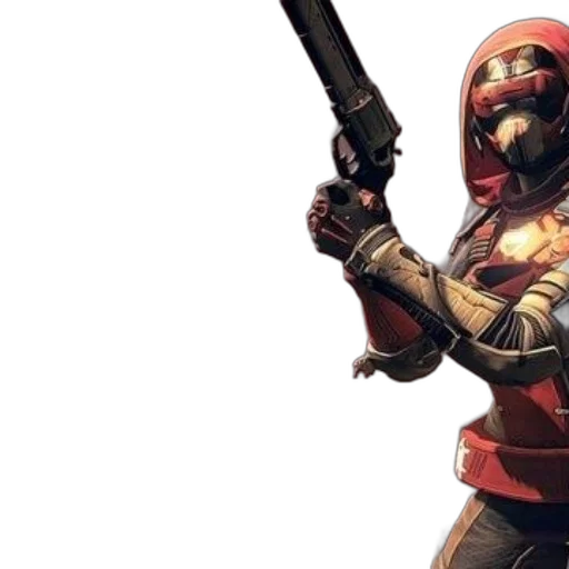weapon, concept art, comic book art, red, character, video, game, destiny transparent PNG cut-out