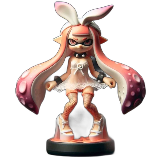 dress, weapon, 3d render, concept art, figurine, female, character, pink transparent PNG cut-out