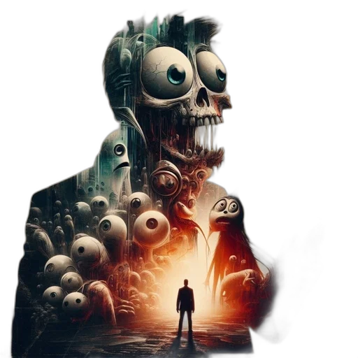 robot, face, mask, creature, concept art, comic book art, fantasy art, cyberpunk transparent PNG cut-out