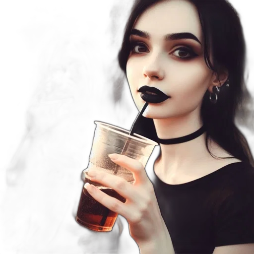 face, creature, fantasy art, photorealistic, concept art, pixel art, neon lights, dark transparent PNG cut-out