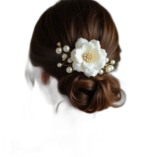 crown, jewelry, flower, hair transparent PNG cut-out