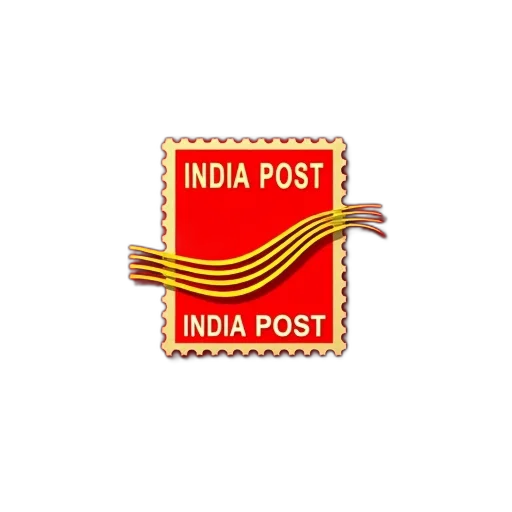 staff, red, background, stylized, golden, yellow, postal, stamp transparent PNG cut-out