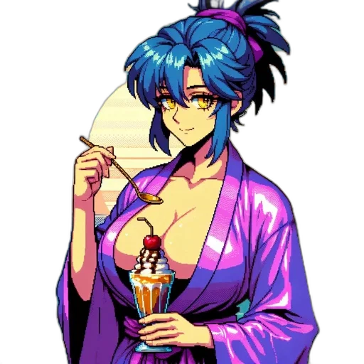 staff, dress, vaporwave, pixel art, anime, concept art, fire, neon lights transparent PNG cut-out