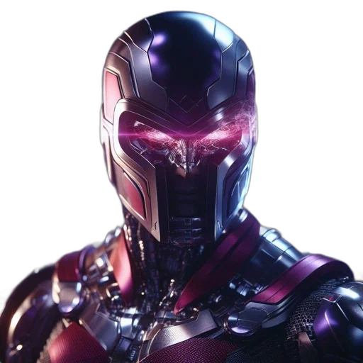 robot, face, mask, weapon, concept art, cyberpunk, comic book art, 3d render transparent PNG cut-out