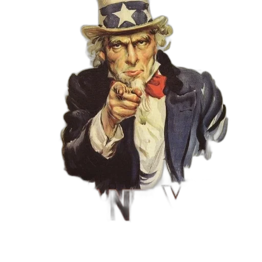 staff, weapon, concept art, uncle, sam, poster, text, want transparent PNG cut-out