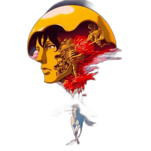 mask, robot, face, concept art, comic book art, anime, fantasy art, outer space transparent PNG cut-out
