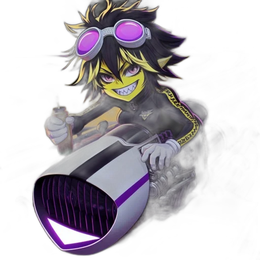 mask, weapon, robot, staff, concept art, anime, cartoon, vaporwave transparent PNG cut-out