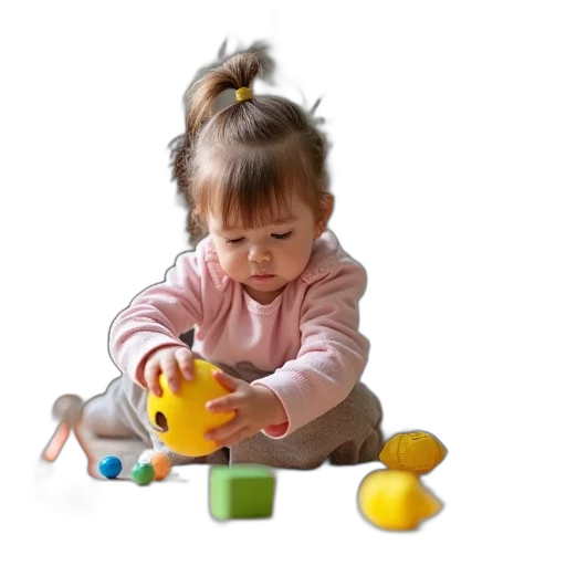 3d render, photorealistic, children, school, childcare, playing, their, toys transparent PNG cut-out